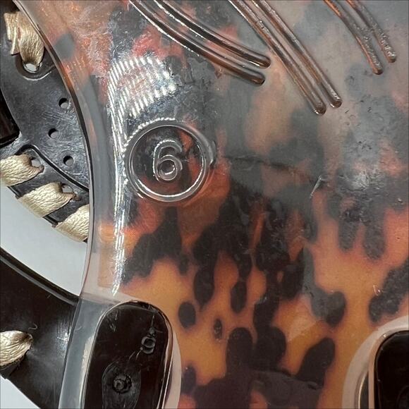 NEW Jack Rogers Georgica Flip Flop Sandals in Brown Tortoise Shell Size 6 - Picture 5 of 5